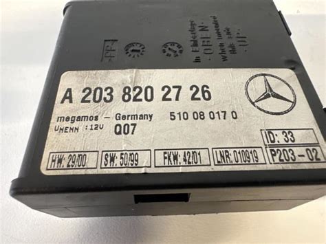 Alarm Module Mercedes C 1 8 C 200K 16V A2038202726 MERCEDES