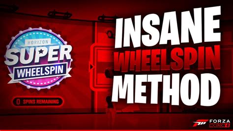 Insane Wheelspin Method Forza Horizon Youtube