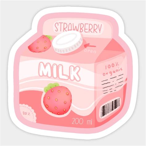 Cute Kawaii Milk Cartons Milk Sticker Teepublic