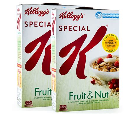 2 X Kelloggs Special K Fruit And Nut Medley Cereal 430g Au