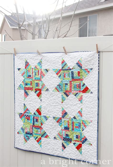 A Bright Corner Twinkle Toes A String Block Star Quilt