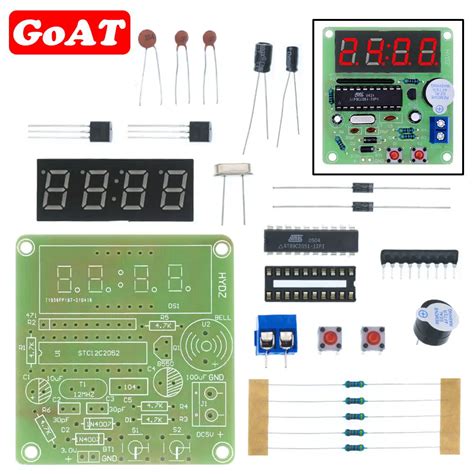 At89c2051 Digital 4 Bits Eletr Nico Rel Gio De Produ O Su Te Kit Diy