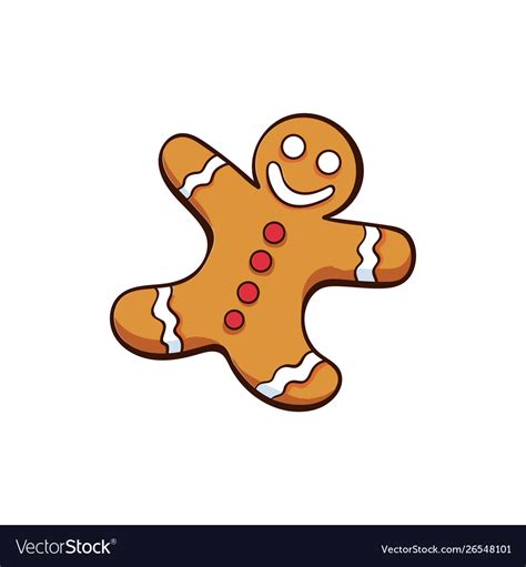 Christmas Or New Year Gingerbread Royalty Free Vector Image