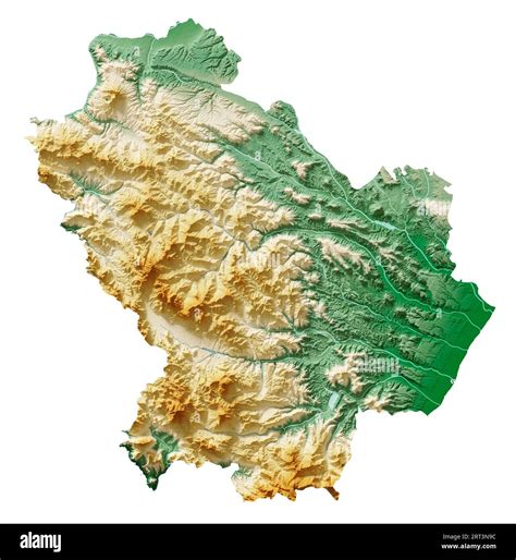 Basilicata A Region Of Italy Detailed D Rendering Of A Shaded Relief