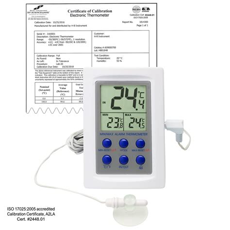 Sp Bel Art Sp Bel Art H B Durac Calibrated Dual Zone Electronic Thermometer With Waterproof