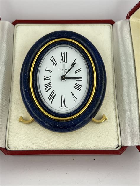 Cartier Kutusunda Masa Saati Table Clock Kurmalı Mekanizma Çalışır