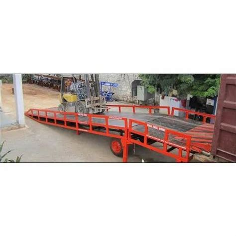 Mild Steel Easy Move Dock Leveler Mobile Loading Yard Ramp At Rs 375000