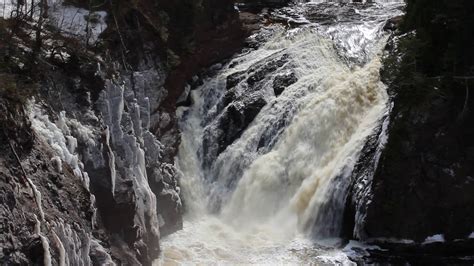 Superior Falls Lake Superior Waterfall Wisconsin Michigan Border