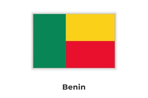 A Bandeira Nacional Do Benin Vetor Premium