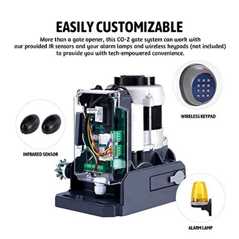 Co Z Lb Automatic Sliding Gate Opener With Remote Controls