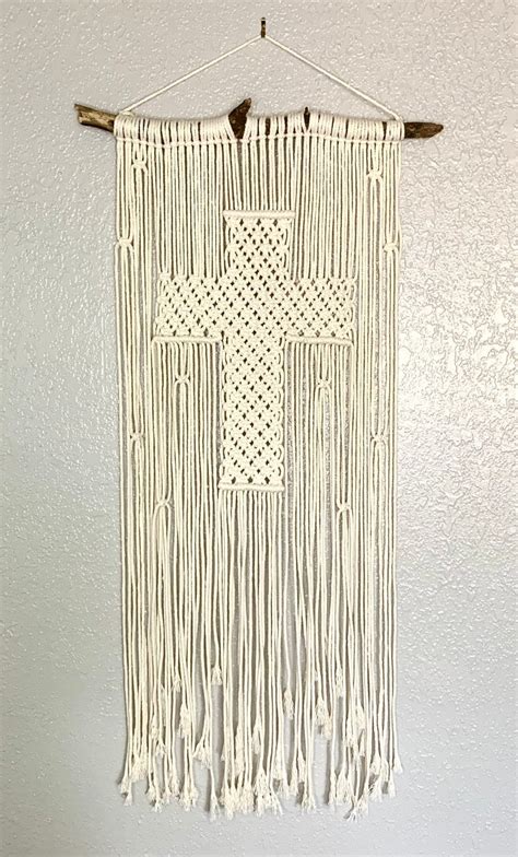 Macrame Cross Wall Hanging - Etsy