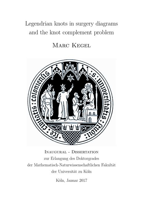 Legendrian Knots In Surgery Diagrams And The Knot Complement Problem