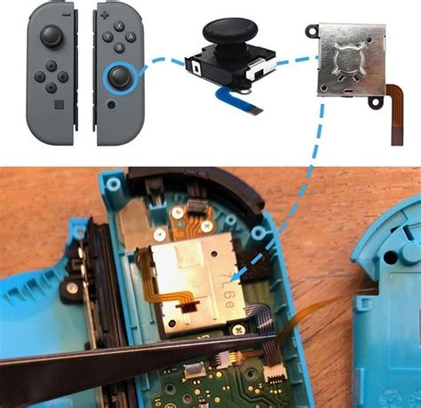 D Analog Joystick Joy Con Replacement Left Right Repair Kit Thumb