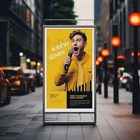 Cartel Publicitario De Exterior Editable Mockup Premium AI Generated PSD