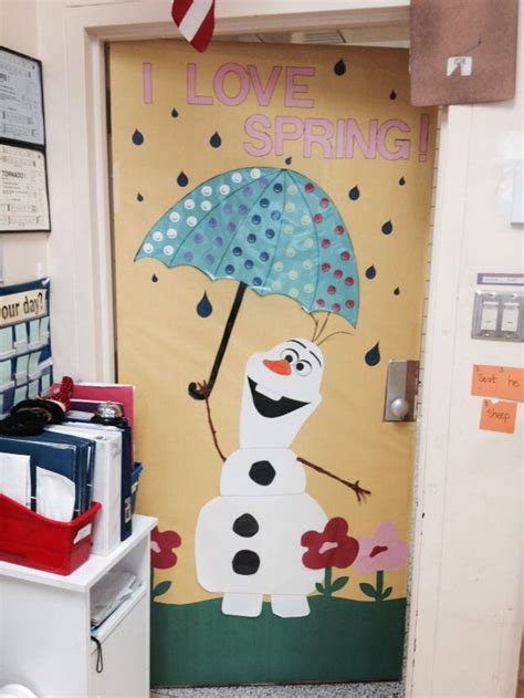 Spring Olaf Classroom Door I Made Spring Door Decoration Door Decorations Classroom Spring