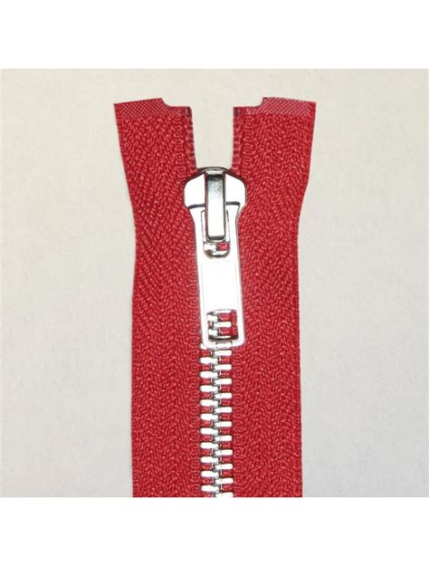 Red Metal Open End Zips Open End Zips Calico Laine