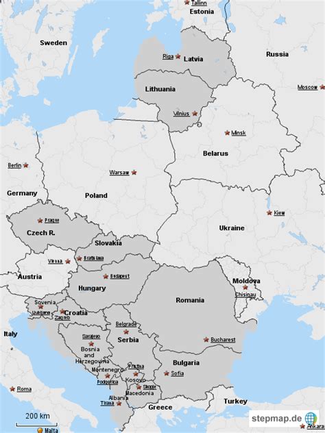 Cee Countries Map