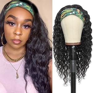 Headband Wig Afro Echthaar Per Cke Schwarz Frauen Damen Locken Per Cke