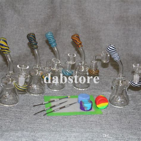 Mini Vaso De Precipitados Bong Dab Rig Tuber As De Agua Cuenco Cuarzo