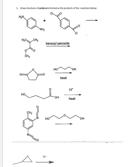 Solved Draw Structures Of Polymers Formed As The Products Of The