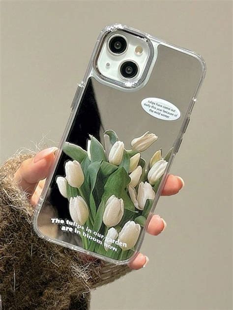 Funda para teléfono con patrón de tulipán compatible con iPhone15