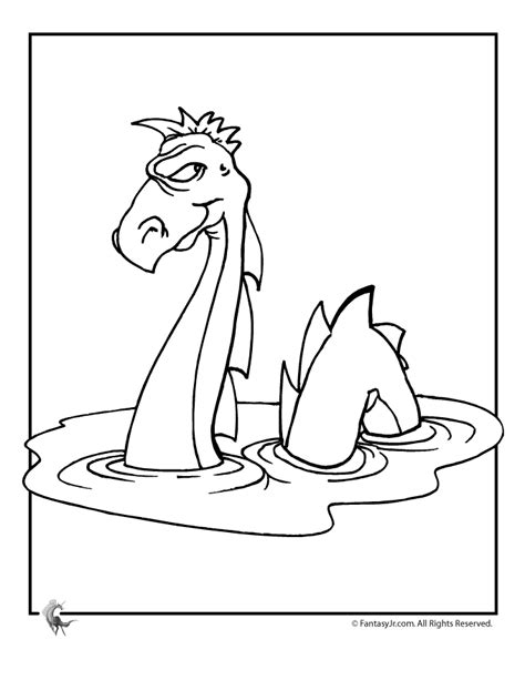 Loch Ness Monster Printable Coloring Pages