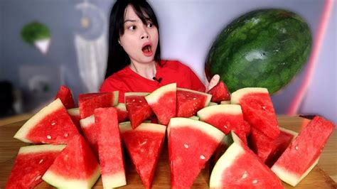 1 Whole 5kg Watermelon Mukbang Youtube