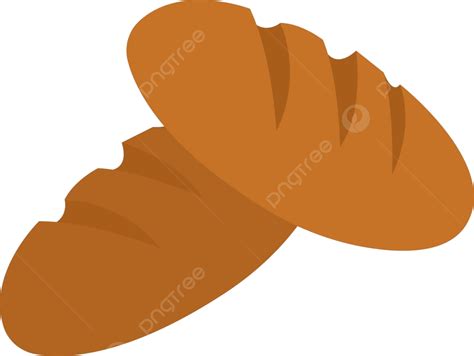 Vector Ilustrado De Una Hogaza De Pan Sobre Fondo Blanco Vector Png