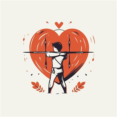 Premium Vector Archery Vector Illustration Cupid With Bow And Arrow