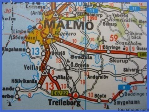 Map of Malmo Sweden - Map - Travel - Holiday - Vacations