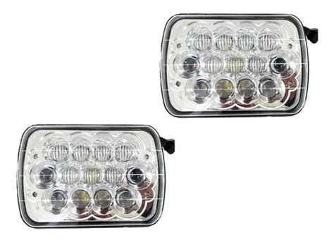 Faros Hiper Led 45w 7x5 Led Luz Alta Baja Lupa Jeep Pick Up Meses Sin