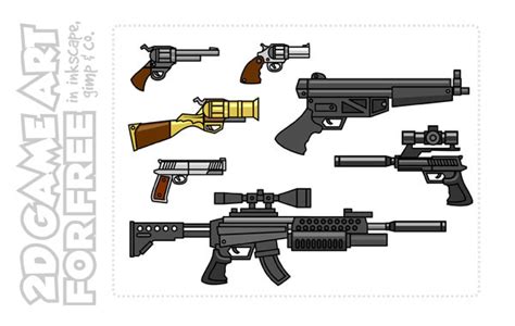 2d Game Art For Free Guns And Rifles Construction Kit