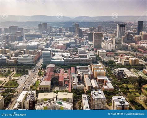 Aerial View Of Pretoria Downtown Capital City Of South Africa Stock