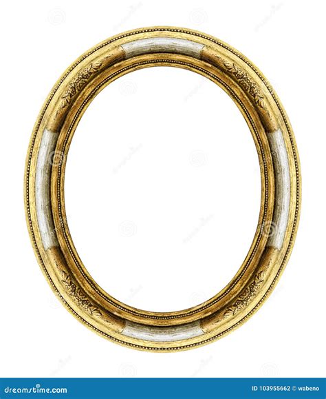 Oval Frame Isolated On White Stock Photo Image Of Carved Elongated