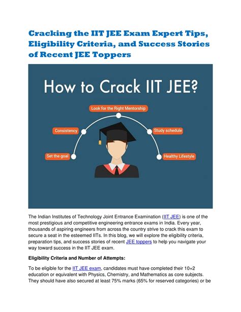 Ppt Cracking The Iit Jee Exam Expert Tips Eligibility Criteria And