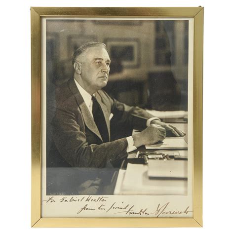 Franklin D Roosevelt Autograph Photograph To Radio Journalist Gabriel