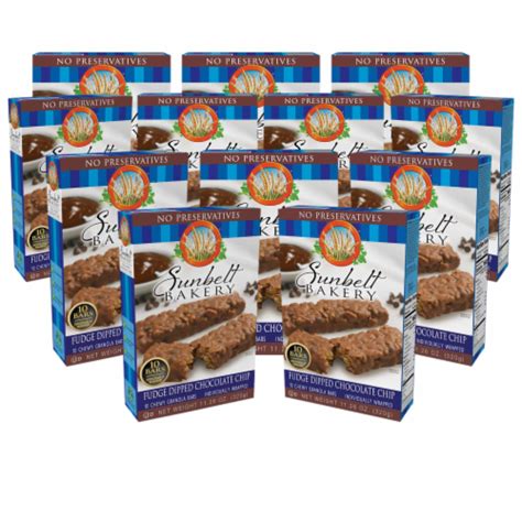 Sunbelt Bakery Fudge Dipped Chocolate Chip Chewy Granola Bars 12