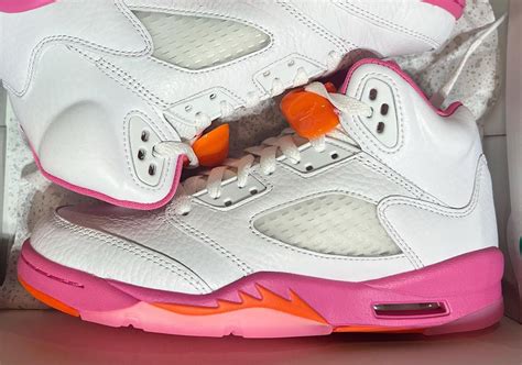 Air Jordan 5 GS White Pinksicle Safety Orange 440892-168 | SneakerNews.com