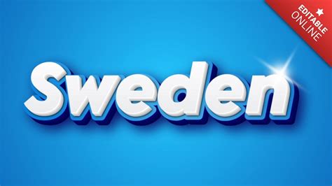 Sweden Clean D Text Effect Generator