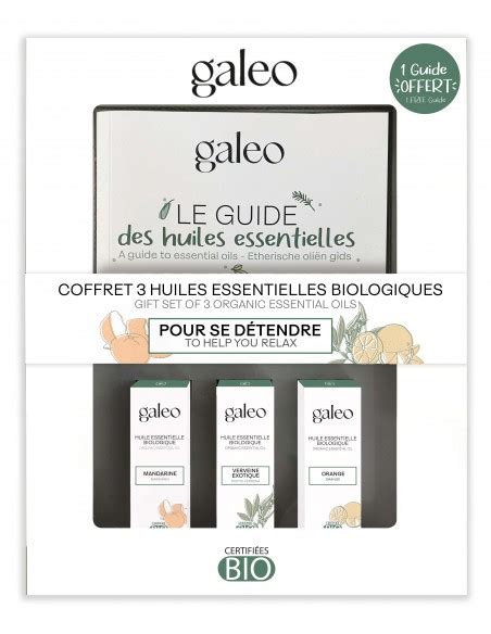 Coffret De Huiles Essentielles Bio Se D Tendre Galeo