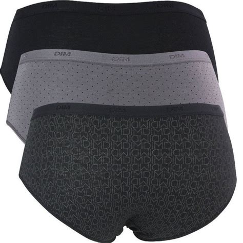 Dim Lot De Boxers Femme Coton Pockets Stretch Logo Noir