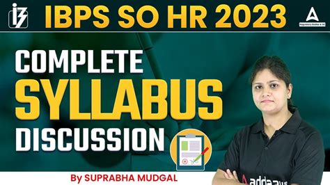 Ibps So Hr Notification 2023 Out Ibps So Hr Officer Complete Syllabus