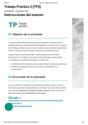 Tp Oratoria Trabajo Pr Ctico Tp Comenzado De Oct En