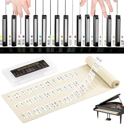 Practice Keyboard And Note Chart For Behind The Piano Keys Musical Instruments