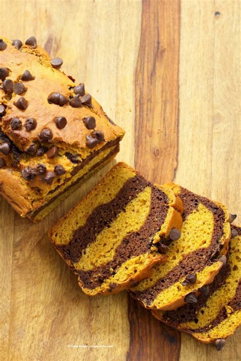 Marbled Turmeric Pumpkin Chocolate Bread Vegan Richa