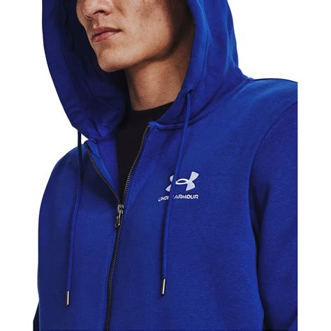 Under Armour Armour Essential Fleece Full Zip Hoodie Mens Studio