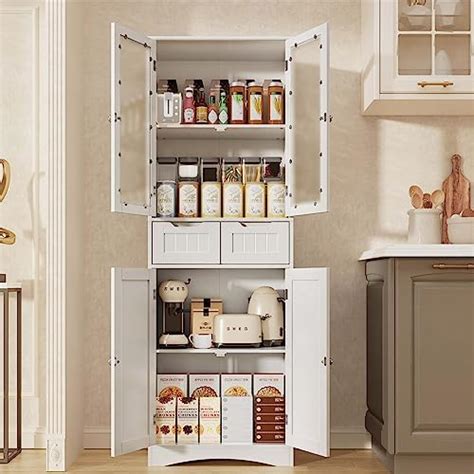 Amazon Horstors Tall Storage Cabinet Freestanding Pantry