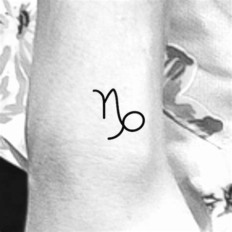 Capricorn Symbol Tattoo Etsy