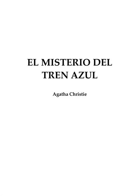 Pdf Agatha Christie El Misterio Del Tren Azul Dokumen Tips