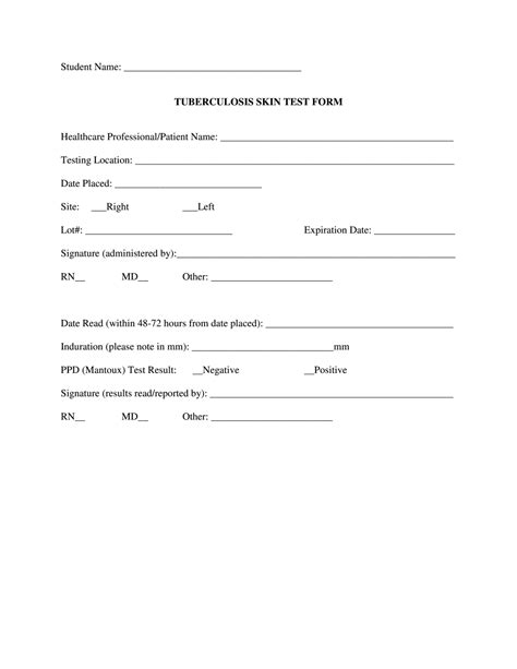 Bristol Community College Tuberculosis Skin Test Form The Basics